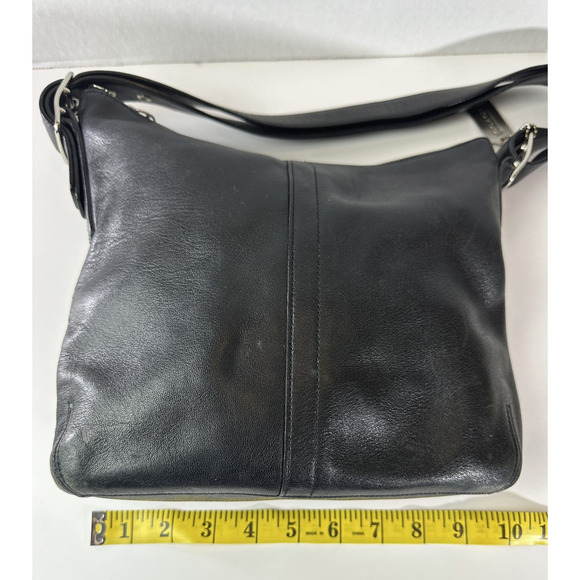 Coach Black Leather Slim Legacy Crossbody Shoulder Bag Adjustable 9326 Purse - Picture 5 of 16